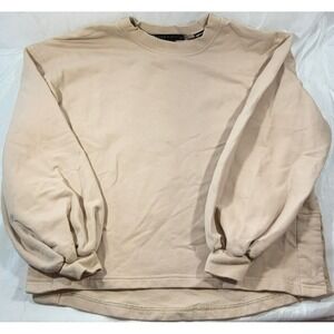 Alice & Olivia Women's Cropped Soft Sweatshirt - Tan/Beige - Size Small